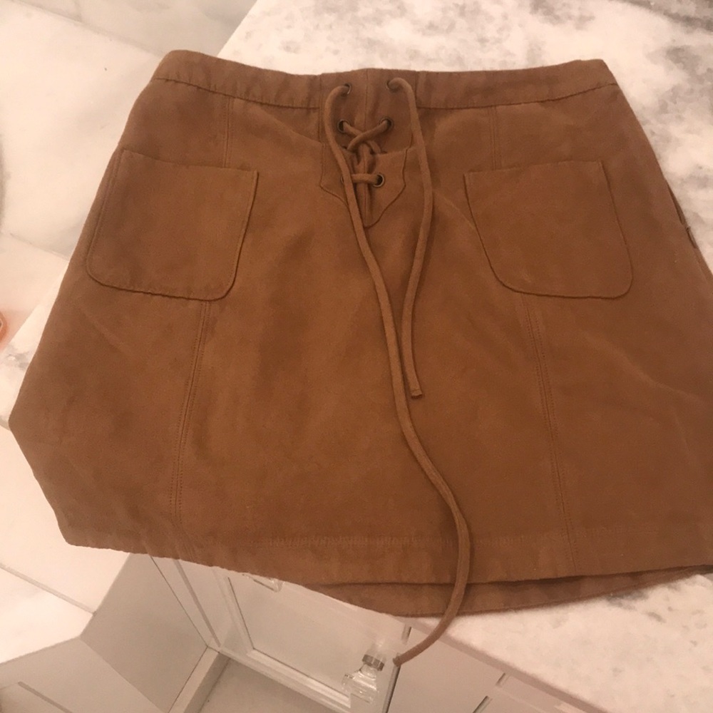 Hollister suede aline mini skirt sz 5